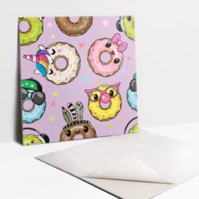 Kafelki samoprzylepne Tulup 30x30 cm Kreskówkowe pączki donuty 9 szt.