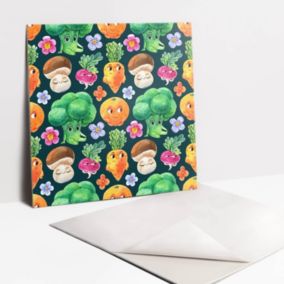Kafelki samoprzylepne Tulup 30x30 cm Kreskówkowe warzywa 9 szt.