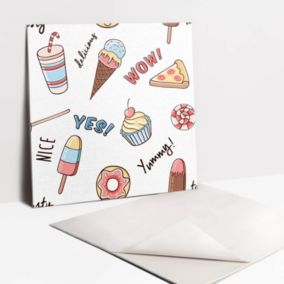 Kafelki samoprzylepne Tulup 30x30 cm Lody i babeczki 9 szt.