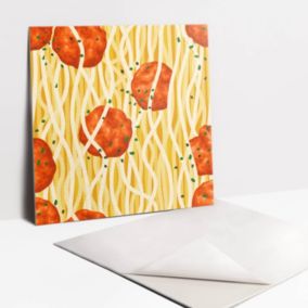 Kafelki samoprzylepne Tulup 30x30 cm Makaron spaghetti 9 szt.