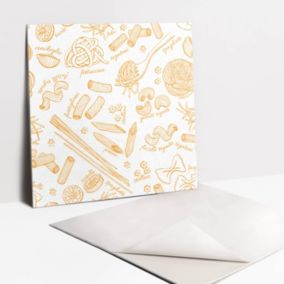 Kafelki samoprzylepne Tulup 30x30 cm Motyw żółtego makaronu 9 szt.