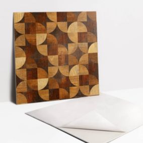 Kafelki samoprzylepne Tulup 30x30 cm Odcienie brązowego drewna 9 szt.
