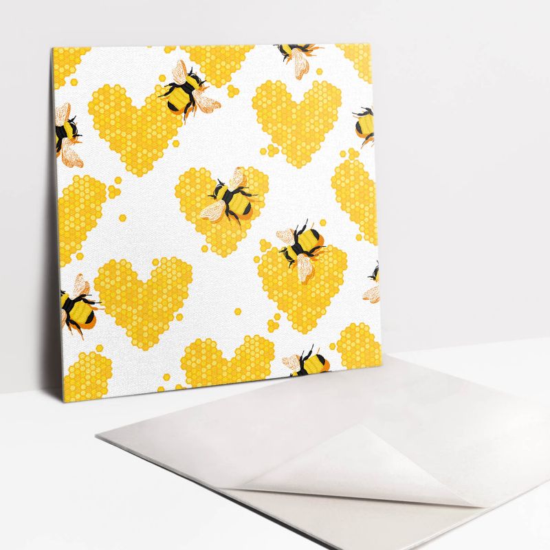 Kafelki samoprzylepne Tulup 30x30 cm Pszczoła z plastrem miodu 9 szt.