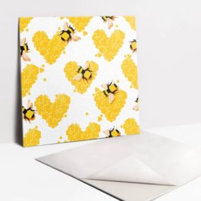 Kafelki samoprzylepne Tulup 30x30 cm Pszczoła z plastrem miodu 9 szt.