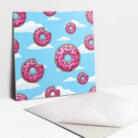 Kafelki samoprzylepne Tulup 30x30 cm Różowe pączki w chmurach 9 szt.