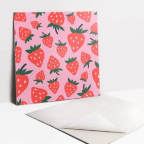 Kafelki samoprzylepne Tulup 30x30 cm Rysunkowa truskawka 9 szt.