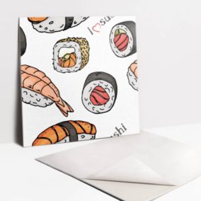 Kafelki samoprzylepne Tulup 30x30 cm Rysunkowe sushi 9 szt. II