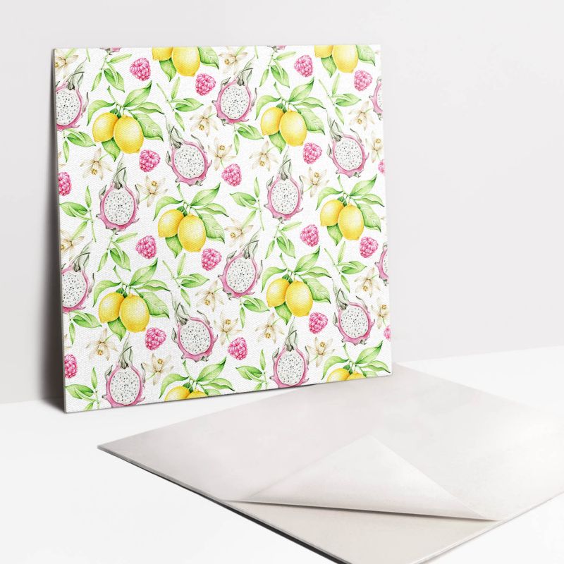 Kafelki samoprzylepne Tulup 30x30 cm Smoczy owoc i cytryna 9 szt.