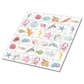 Kafelki samoprzylepne Tulup 30x30 cm Stworzenia morskie 9 szt.