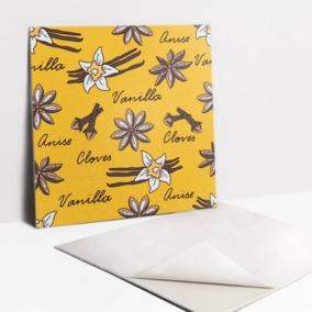 Kafelki samoprzylepne Tulup 30x30 cm Żółte motywy wanilii 9 szt.