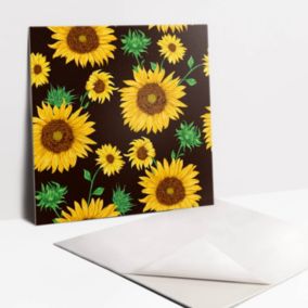 Kafelki samoprzylepne Tulup 30x30 cm Żółte słoneczniki 9 szt.