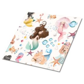 Kafelki samoprzylepne Tulup 30x30 cm Wzór syreny dla dzieci 9 szt.