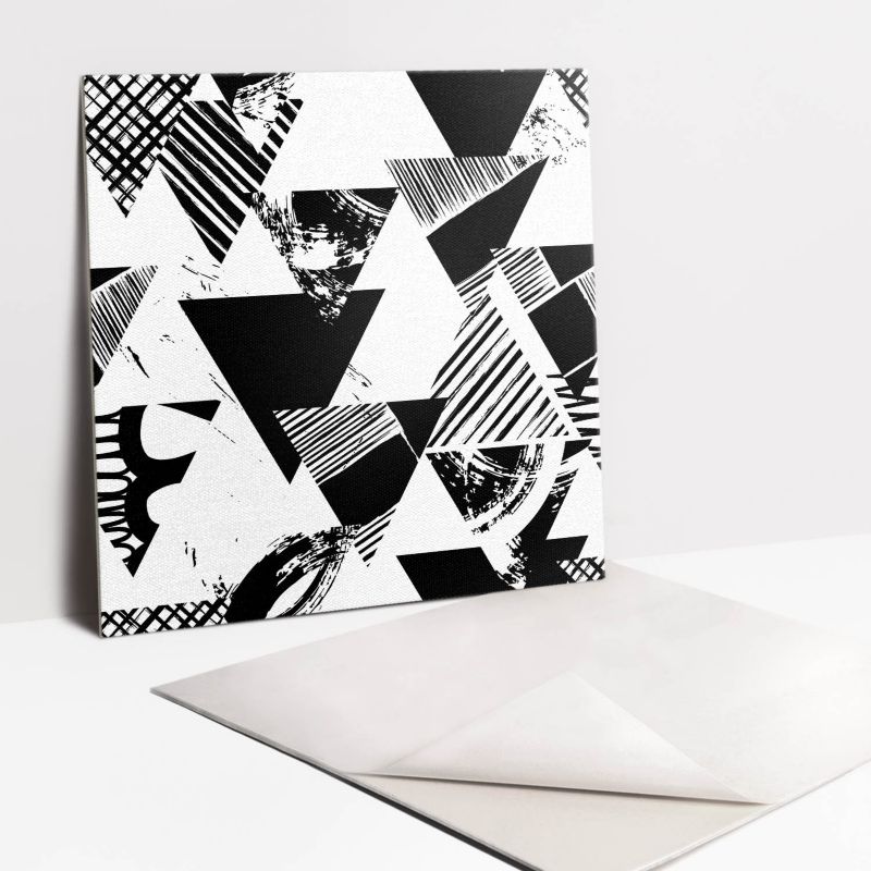 Kafelki samoprzylepne Tulup 30x30 cm Wzorzyste trójkąty 9 szt.