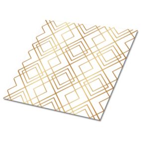 Kafelki samoprzylepne Tulup 30x30 cm Złote linie 9 szt.