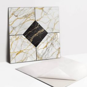 Kafelki samoprzylepne Tulup 30x30 cm Złote żyłki marmuru 9 szt.
