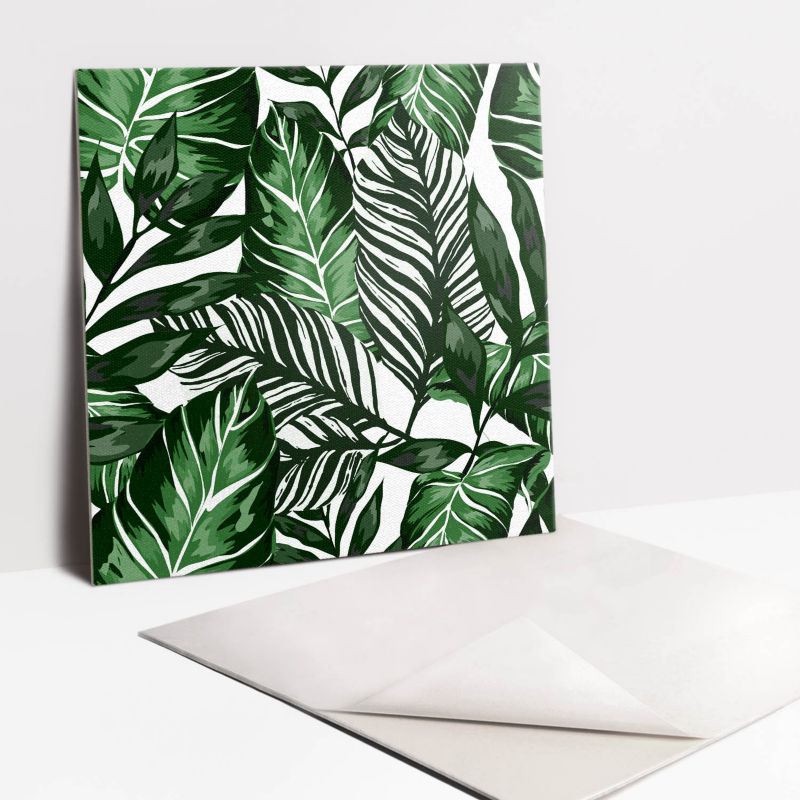Kafelki samoprzylepne Tulup 30x30 cm Zielone liście 9 szt.