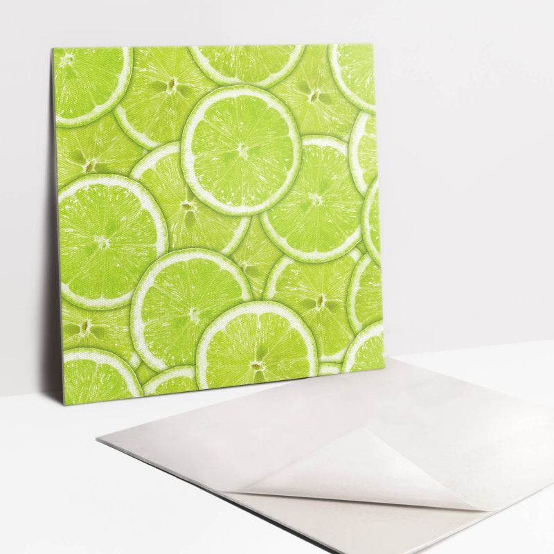 Kafelki samoprzylepne Tulup 30x30 cm Zielone plastry limonki 9 szt.