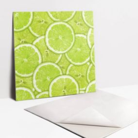 Kafelki samoprzylepne Tulup 30x30 cm Zielone plastry limonki 9 szt.