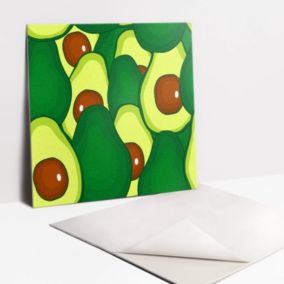 Kafelki samoprzylepne Tulup 30x30 cm Zielone rysunkowe awokado 9 szt.