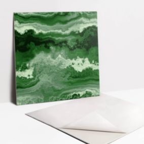 Kafelki samoprzylepne Tulup 30x30 cm Zielony motyw marmuru 9 szt.