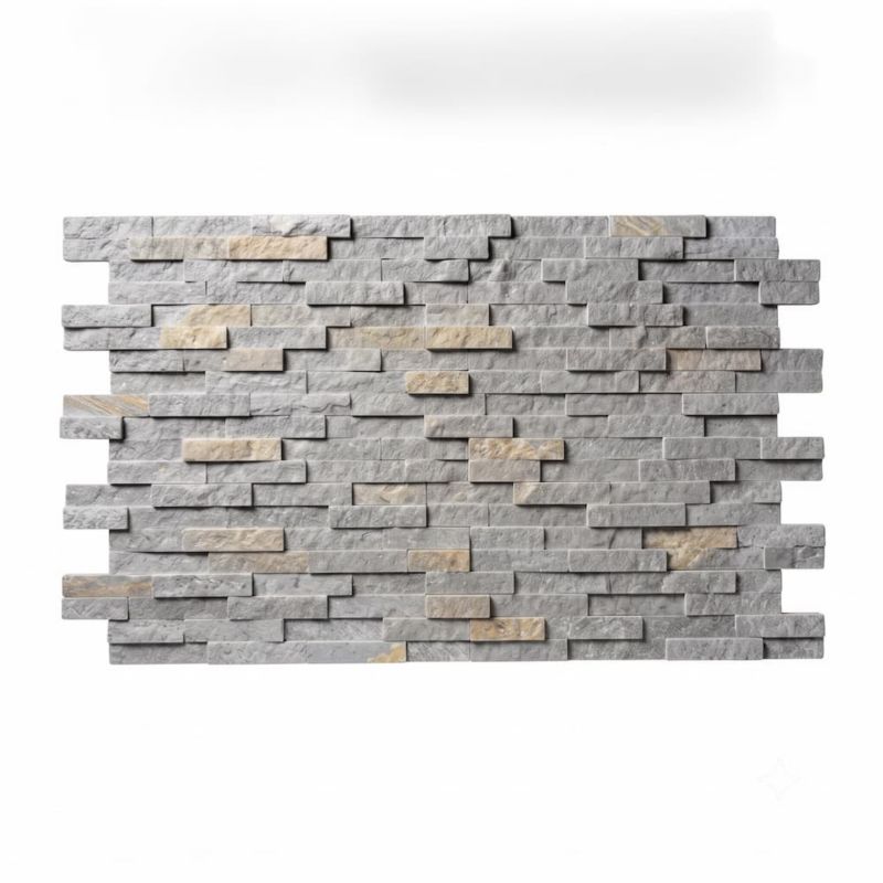Kamień Elewacyjny Dekoracyjny Domelia  Łupek Stackstone Szary 10x36 Naturalny 0,39m2 1 op.
