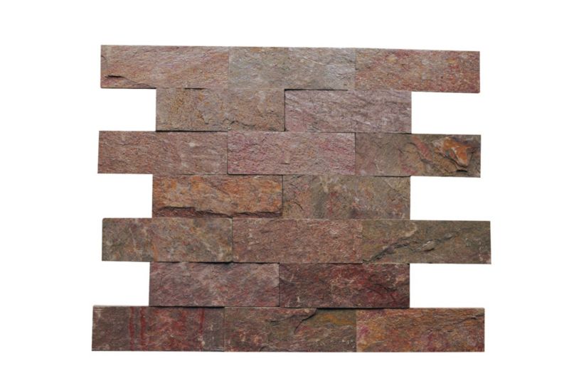 Kamień elewacyjny-dekoracyjny kwarcytowy Tiles Copper Brick 10x30 1 m2