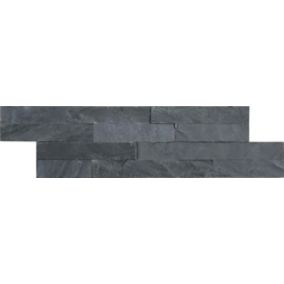Kamień naturalny Slate 10 x 35 cm black 0,42 m2