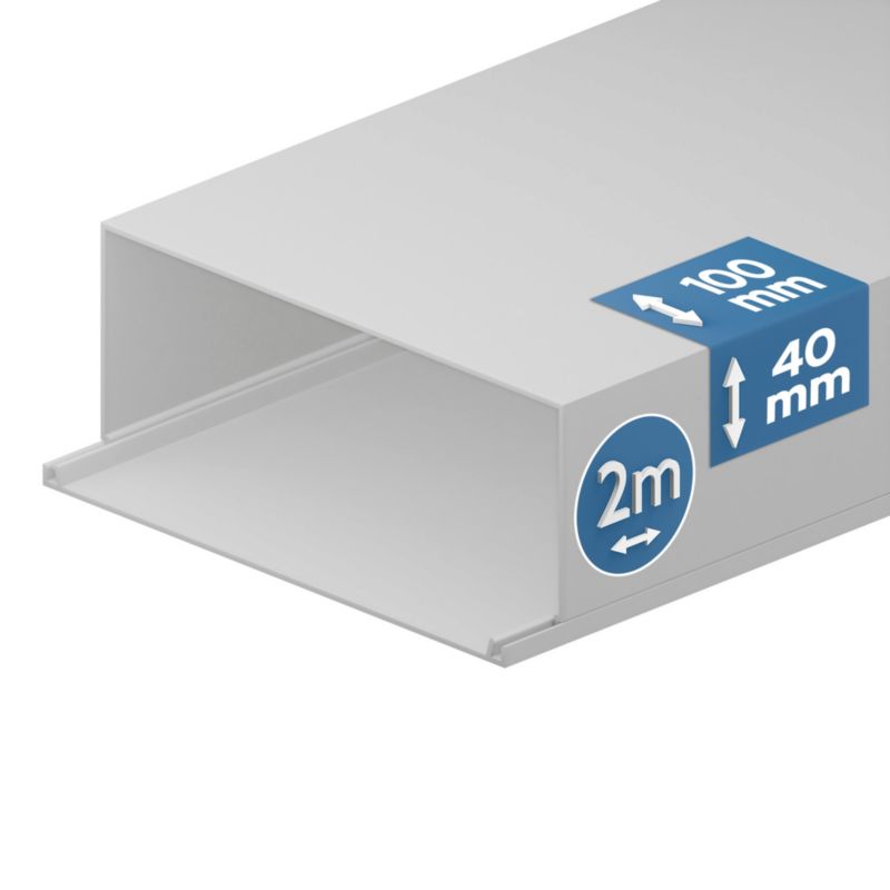 Kanał elektroinstalacyjny  Edo 100/40  2m Biały  1 szt.