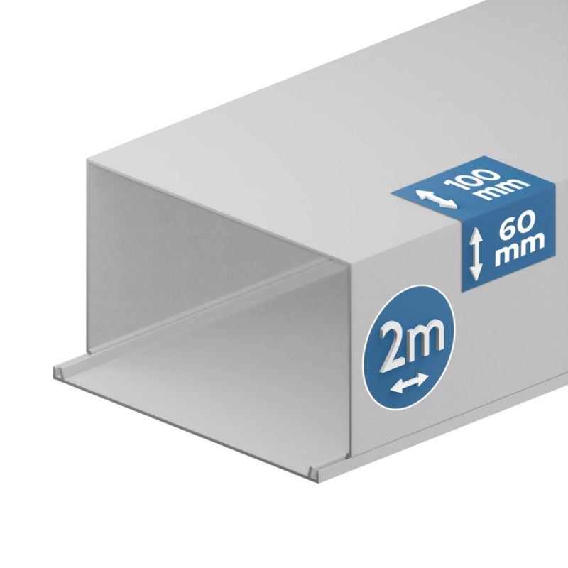 Kanał elektroinstalacyjny Edo 100/60  2m Biały  1 szt.