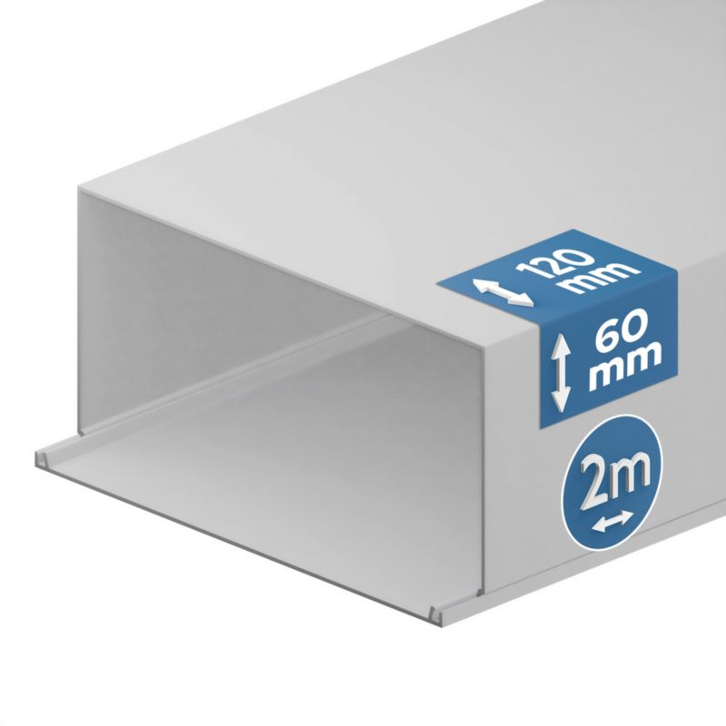 Kanał elektroinstalacyjny Edo 120/60  2m Biały  1 szt.
