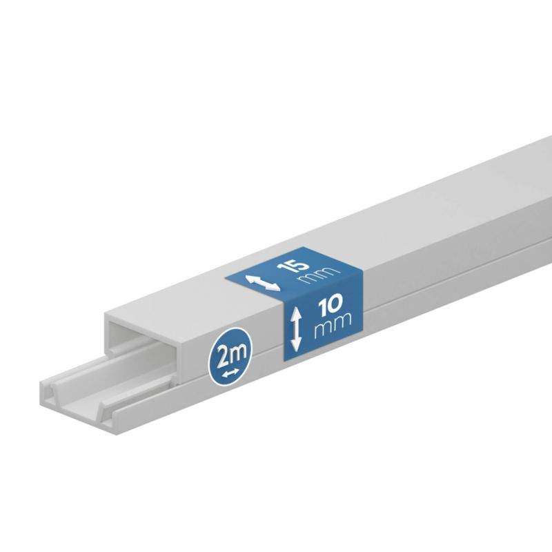 Kanał elektroinstalacyjny Edo 15/10  2m Biały 1 szt.