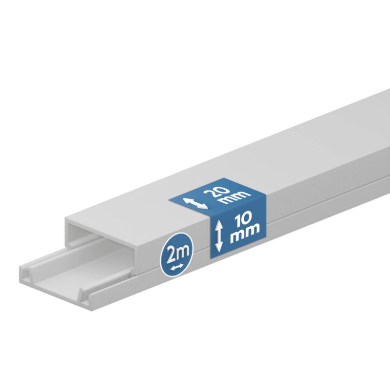 Kanał elektroinstalacyjny Edo  20/10  2m Biały  1 szt.