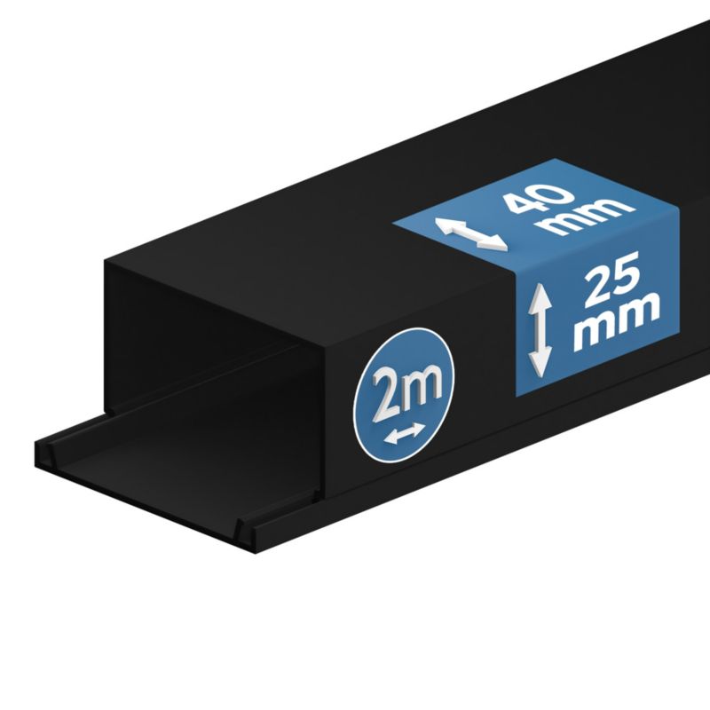 Kanał elektroinstalacyjny Edo  40/25  2m Ciemny Antracyt 1 szt.