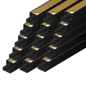 Kanał elektroinstalacyjny Edo samoprzylepny  16/16  2m Antracytowy    15 szt.