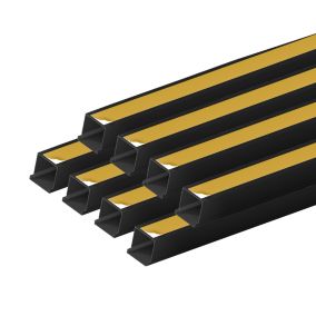 Kanał elektroinstalacyjny Edo samoprzylepny  40/40  2m Antracytowy   8 szt.