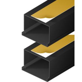 Kanał elektroinstalacyjny Edo samoprzylepny  60/40  2m Antracytowy   2 szt.