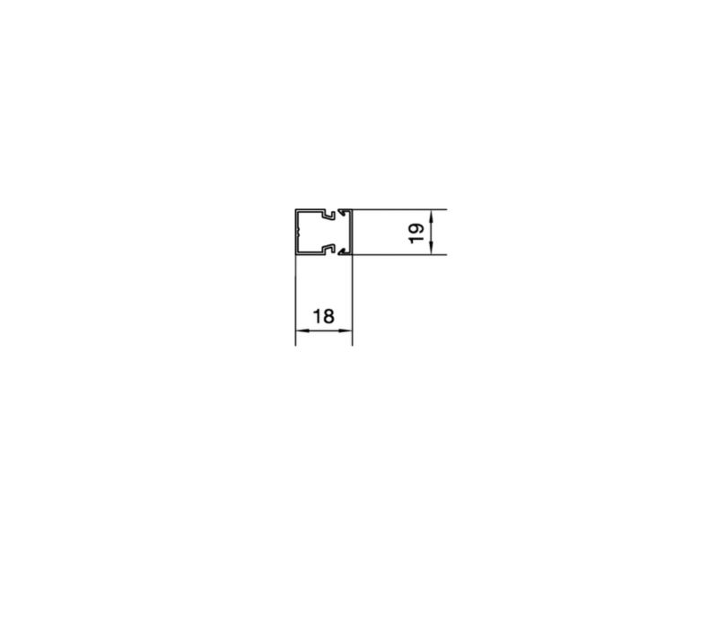 Kanał elektroinstalacyjny HAGER PVC 2 metry  20/20mm, tehalit.LF biały 1 szt.