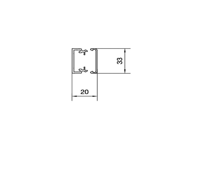 Kanał elektroinstalacyjny HAGER PVC 2 metry 20/35mm, tehalit.LF biały 1 ...