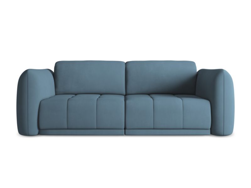Kanapa 3-osobowa Makamii Hoku z tkaniny szenilowej 210x105 cm jeans 1 szt.