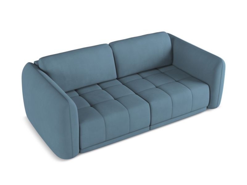Kanapa 3-osobowa Makamii Hoku z tkaniny szenilowej 210x105 cm jeans 1 szt.