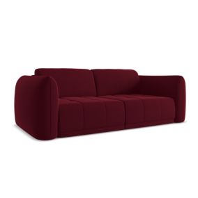 Kanapa 3-osobowa Makamii Hoku z weluru 210x105 cm burgundowy 1 szt.