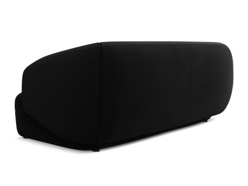 Kanapa 3-osobowa Makamii Moana z weluru 212x98 cm czarny 1 szt.