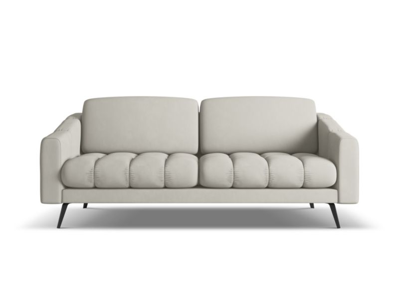 Kanapa 3-osobowa Makamii Nalu z tkaniny szenilowej 202x95 cm beżowy 1 szt.