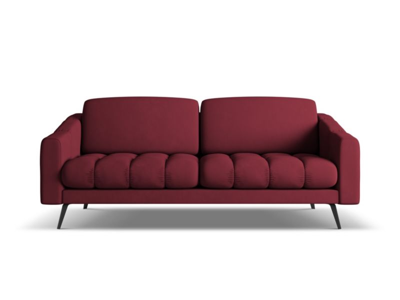 Kanapa 3-osobowa Makamii Nalu z tkaniny szenilowej 202x95 cm bordo 1 szt.