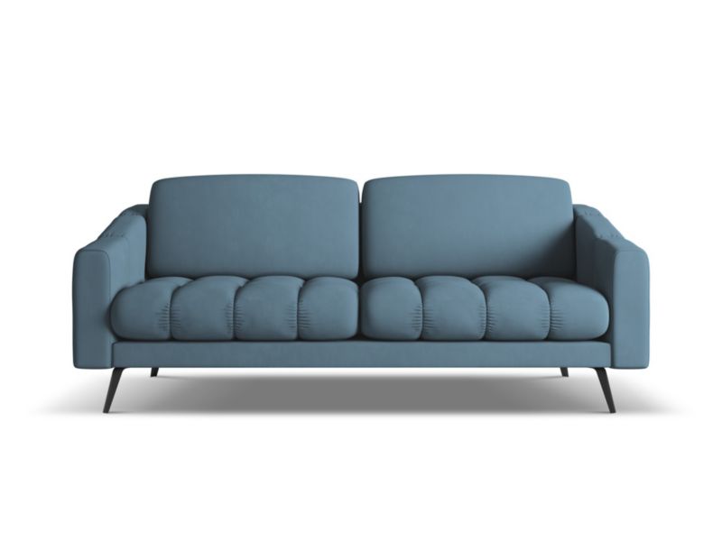 Kanapa 3-osobowa Makamii Nalu z tkaniny szenilowej 202x95 cm jeans 1 szt.