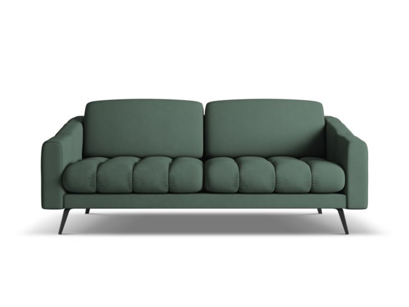 Kanapa 3-osobowa Makamii Nalu z tkaniny szenilowej 202x95 cm zielony 1 szt.