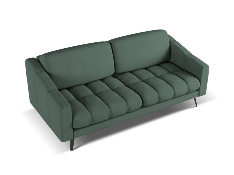 Kanapa 3-osobowa Makamii Nalu z tkaniny szenilowej 202x95 cm zielony 1 szt.