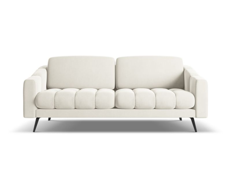 Kanapa 3-osobowa Makamii Nalu z weluru 202x95 cm jasny beż 1 szt.