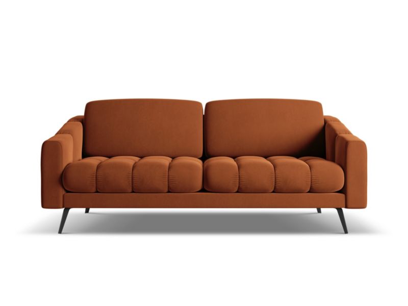 Kanapa 3-osobowa Makamii Nalu z weluru 202x95 cm terakota 1 szt.