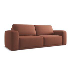 Kanapa 3-osobowa z funkcją spania Makamii Kaila z tkaniny szenilowej 242x100 cm brudny róż 1 szt.